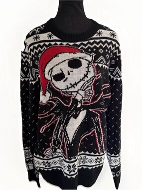 Disney Nightmare Before Christmas Jack Skellington Christmas Sweater Size M